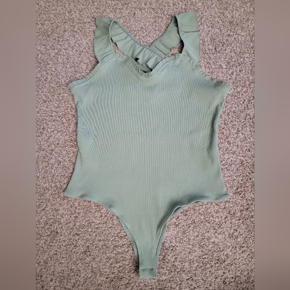 Sage Ribbed Bodysuit